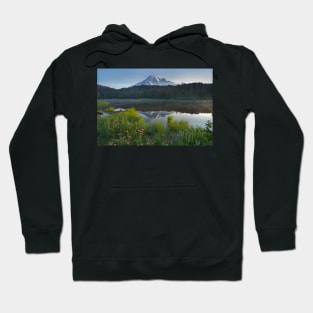 Mount Rainier And Reflection Lake Mount Rainier National Park Hoodie